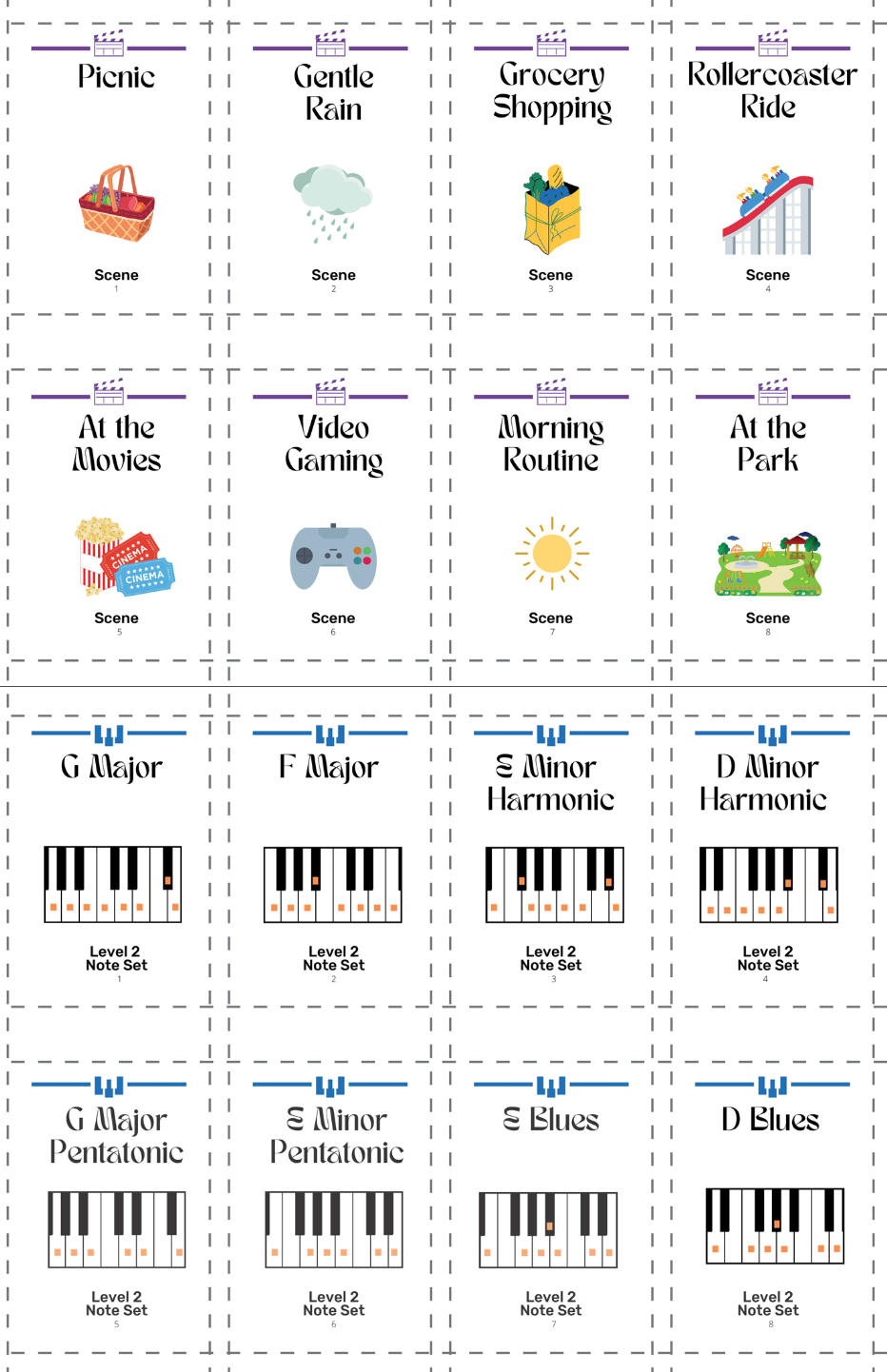 Invitations to Improvisation Flashcards Level 2 (PDF Download)