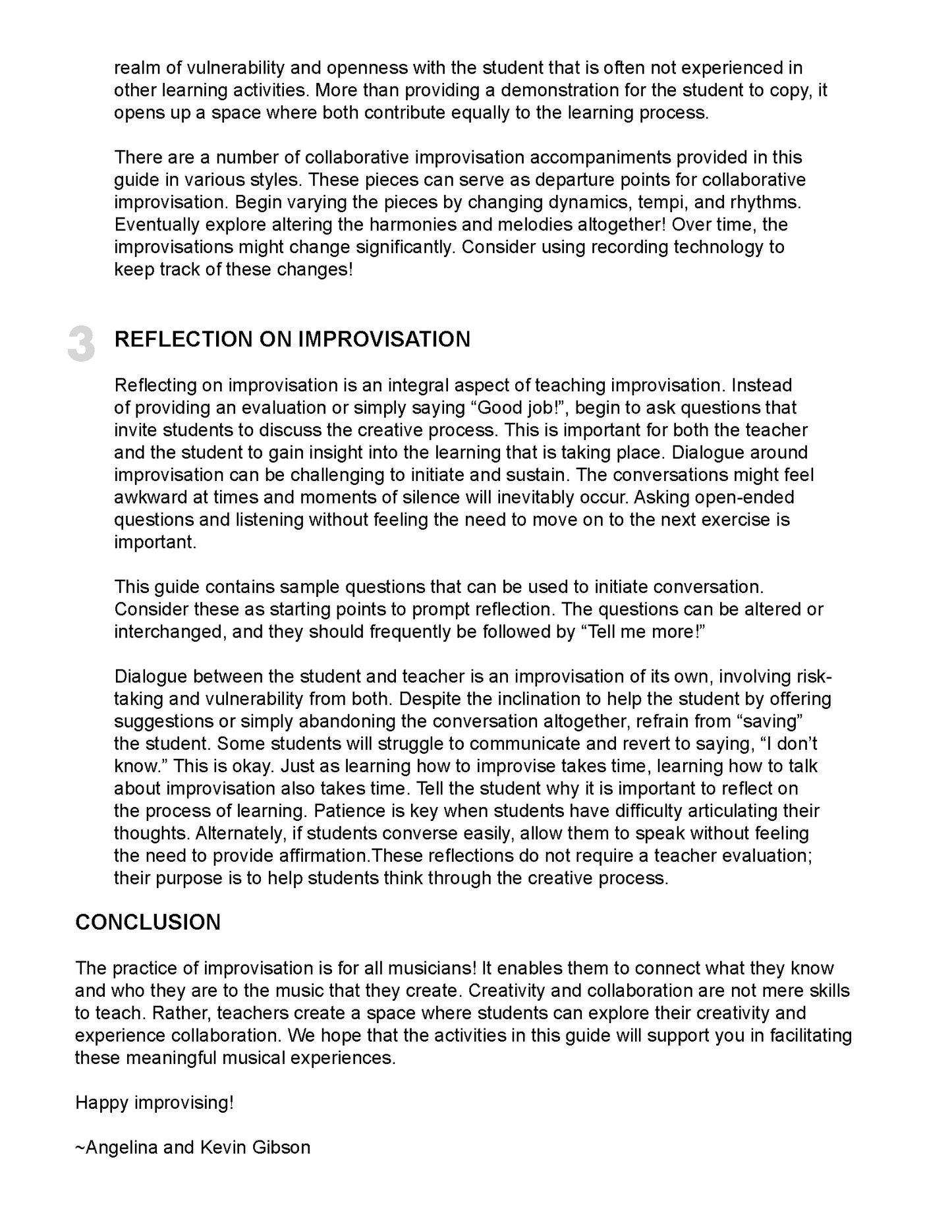 Invitations to Improvisation Level 2