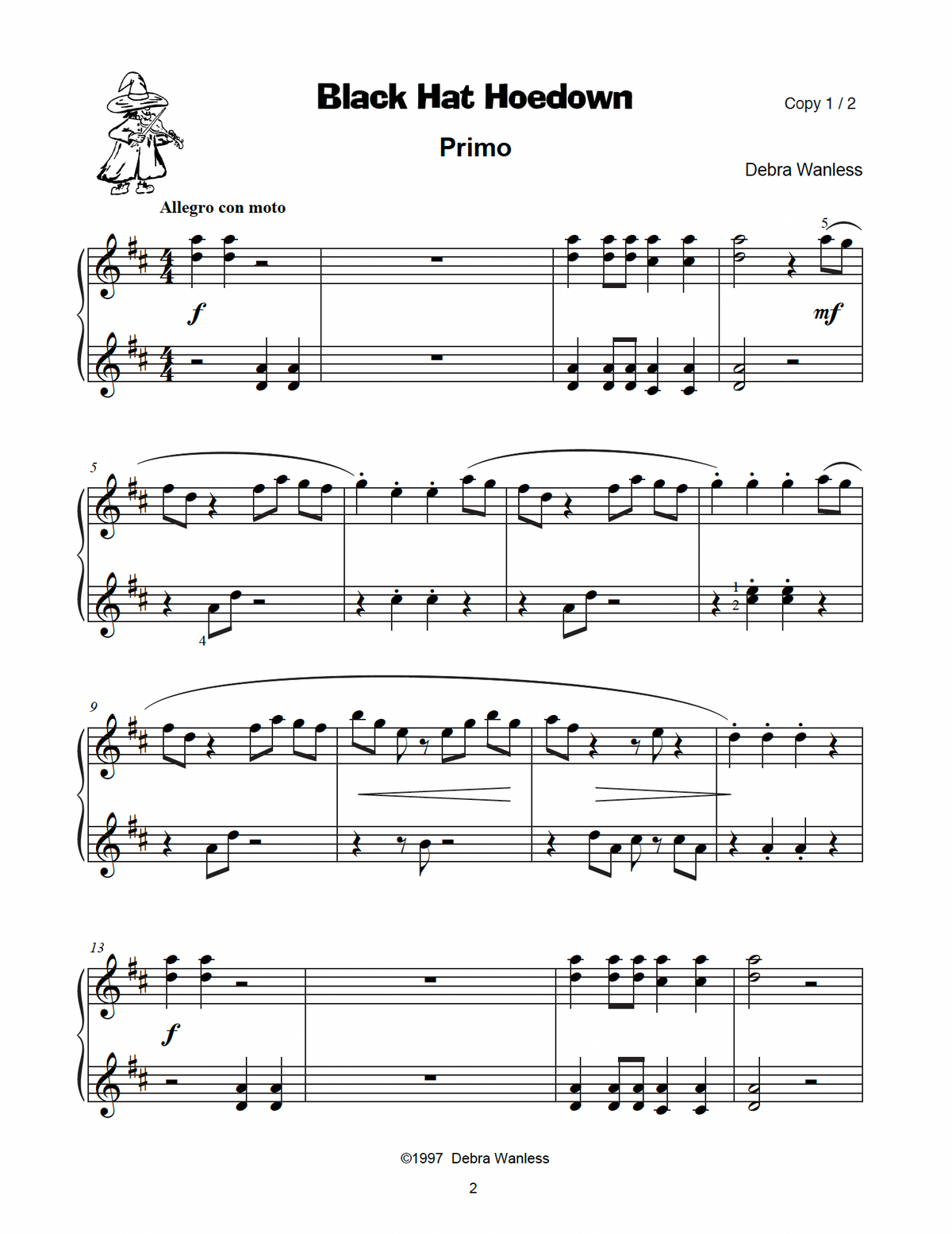 Black Hat Hoedown Duet (PDF Download)