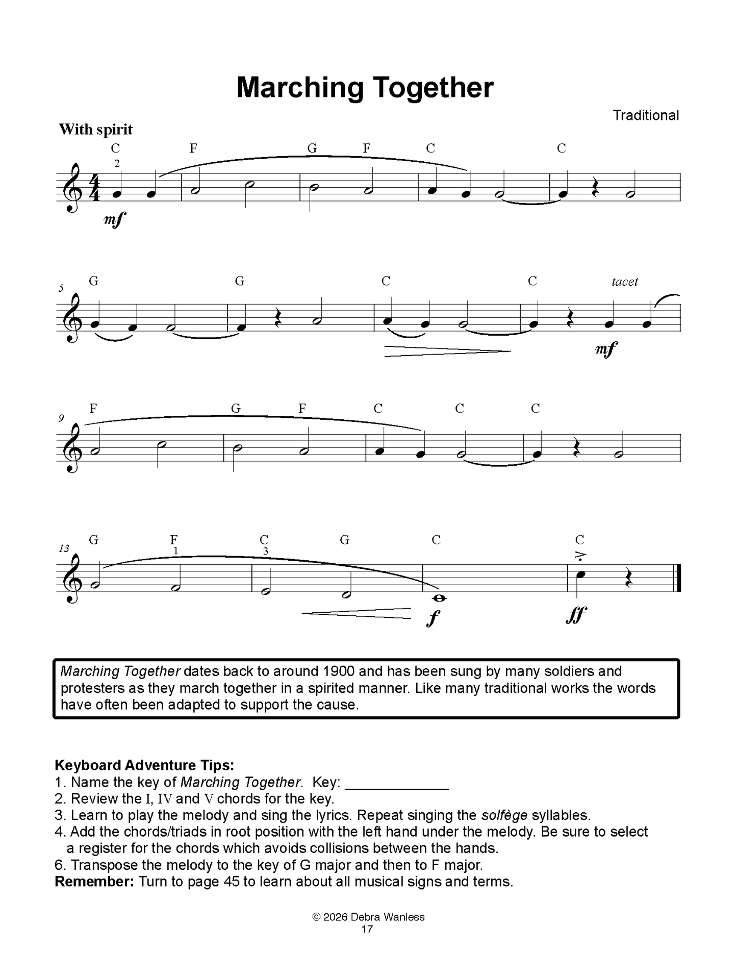 'Let's Begin' Keyboard Fun Level 1 (PDF Download)
