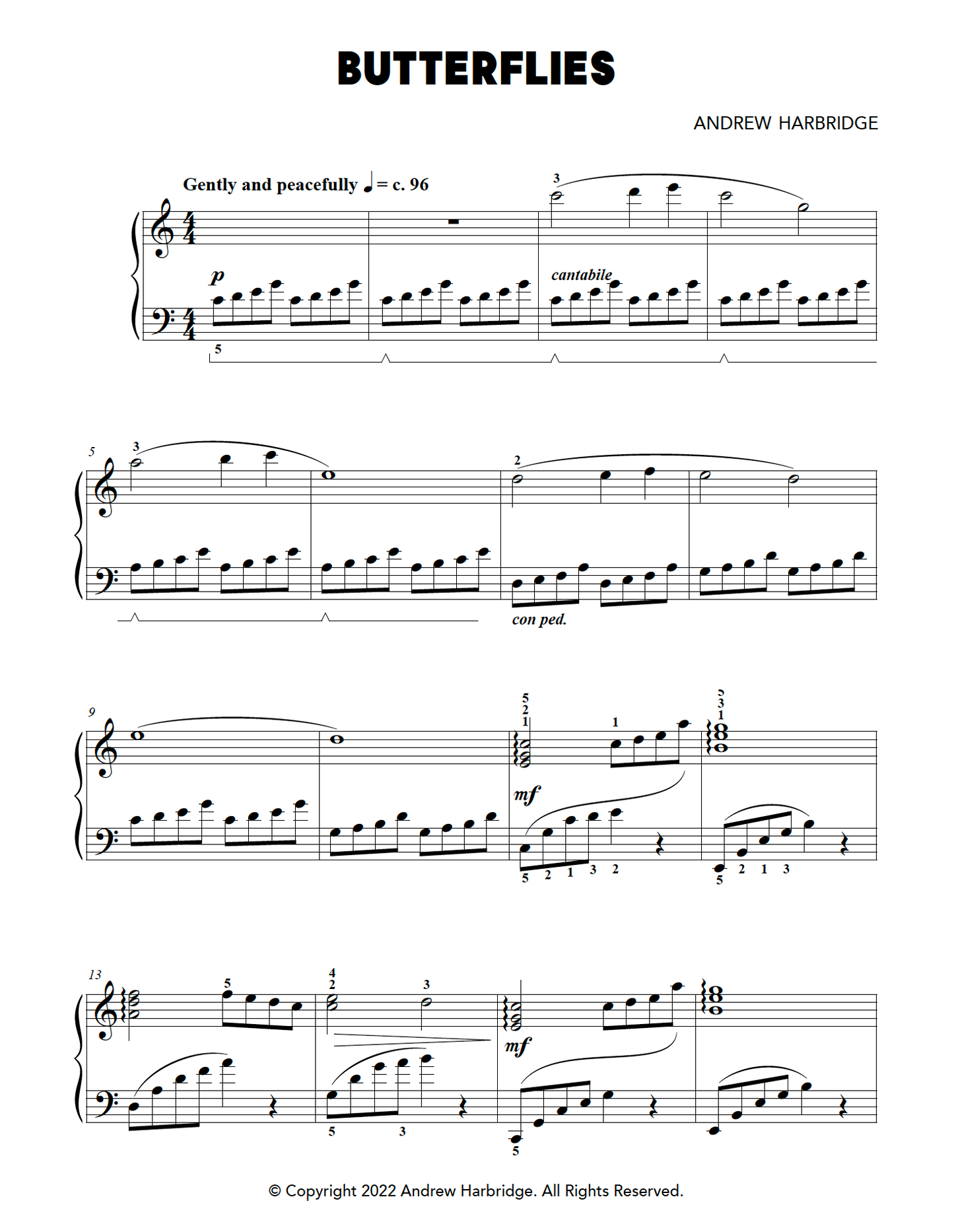 Andrew Harbridge Originals for Level Three (PDF Download)