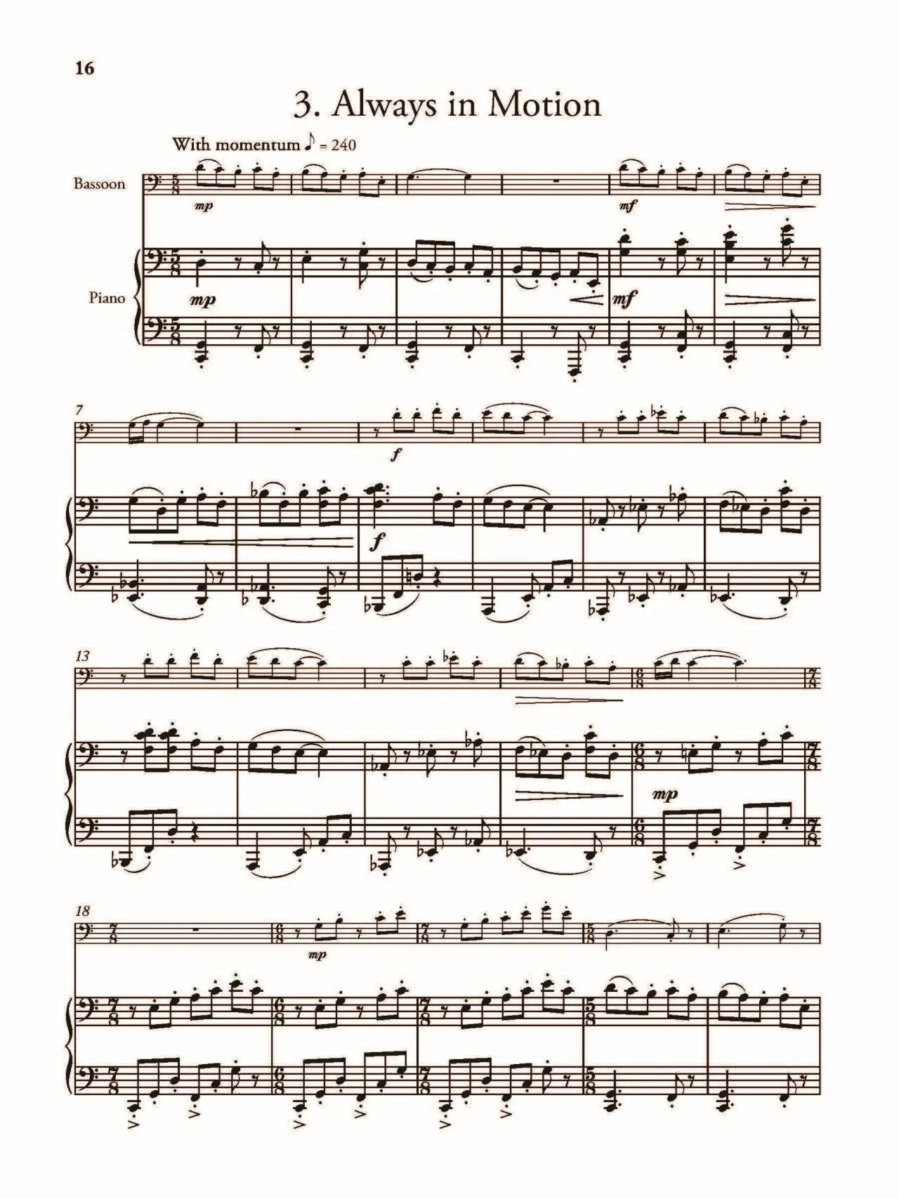 Sonata for Bassoon and Piano