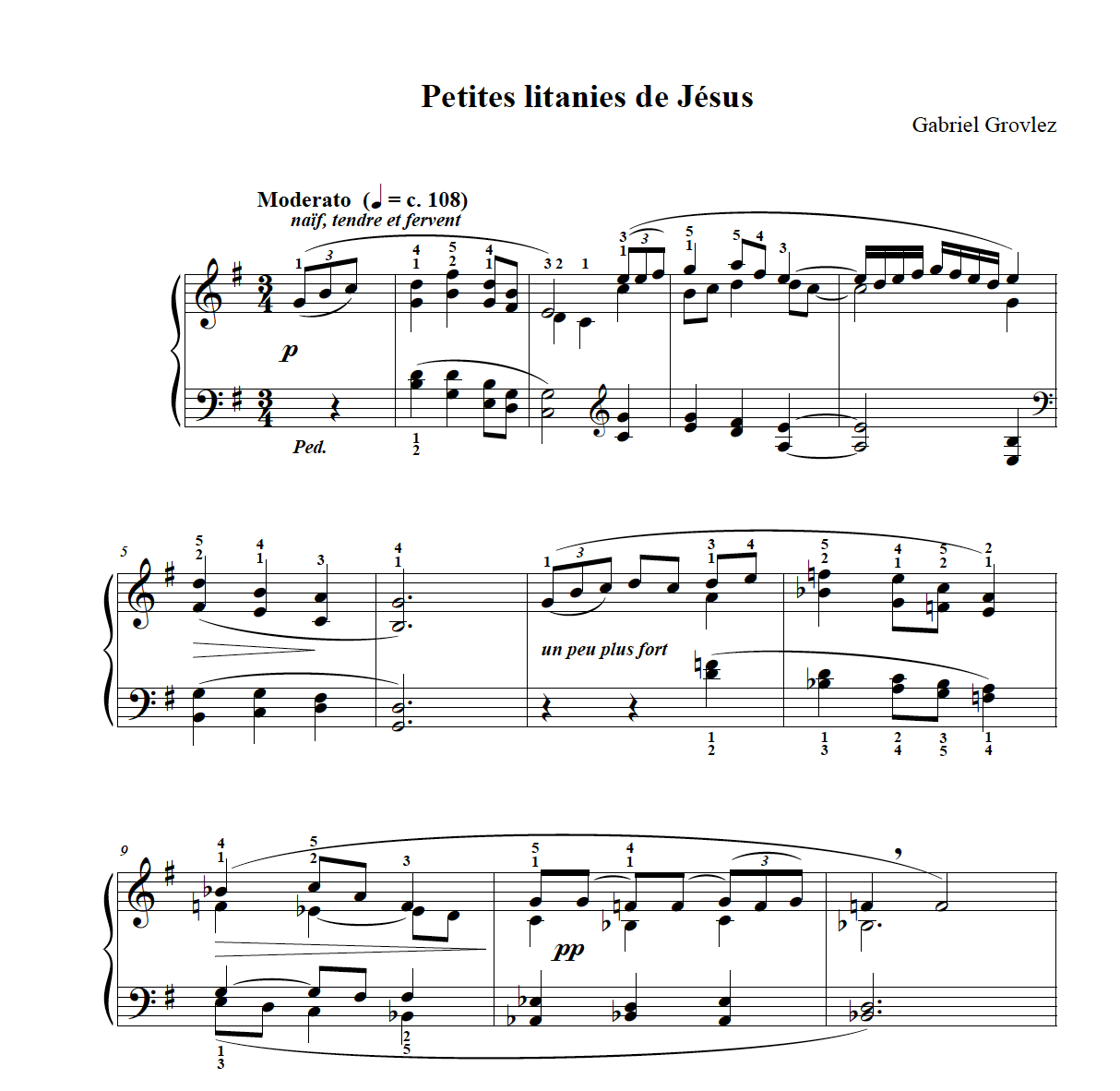 Petites litanies de Jésus - Gabriel Grovlez (PDF Download)