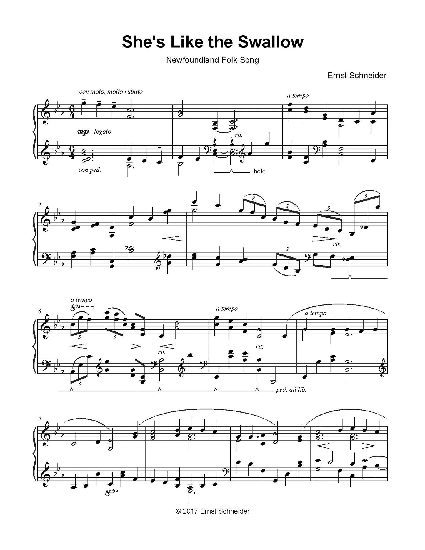 She’s Like the Swallow (PDF Download)