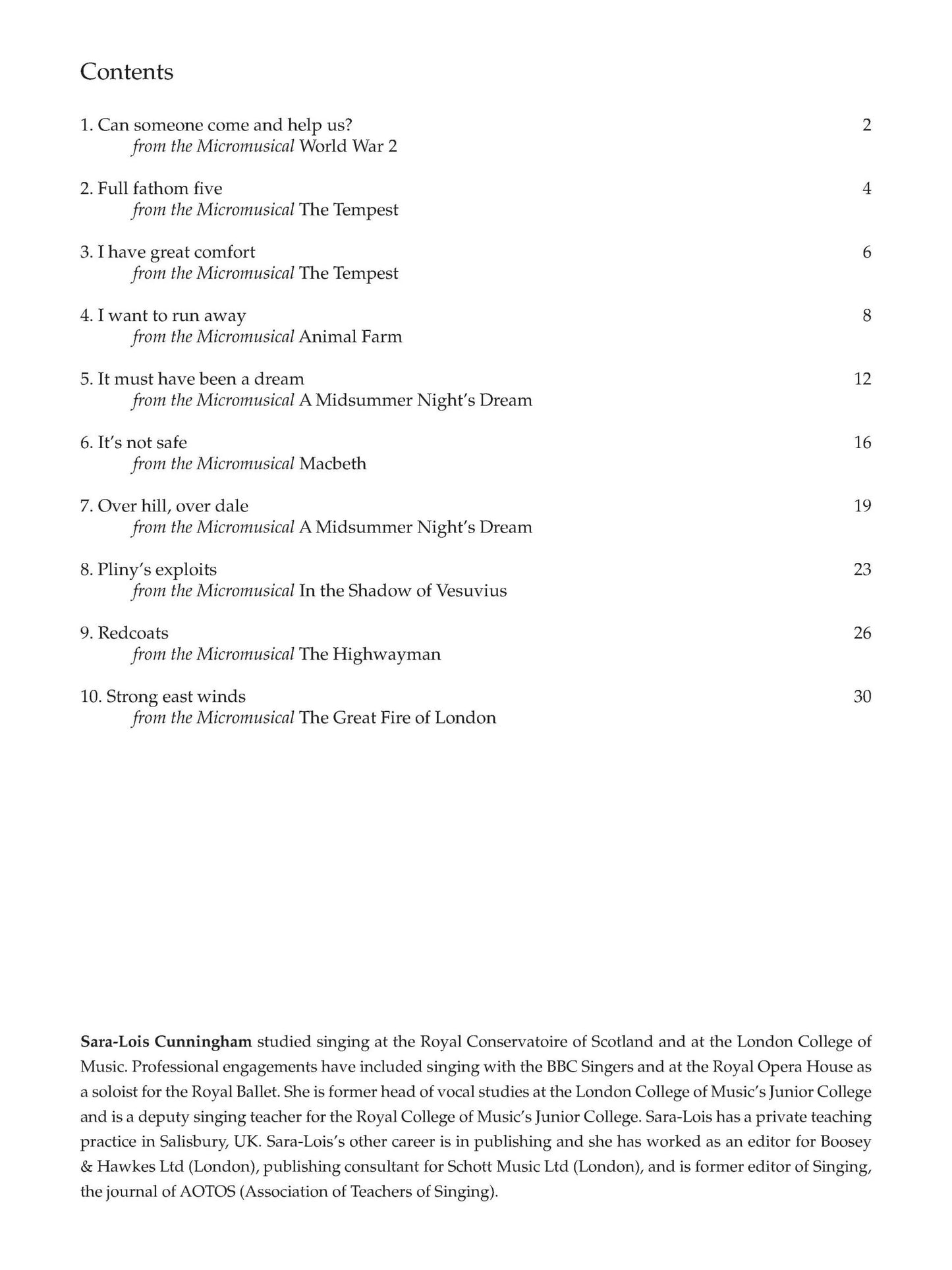 Selected Songs from Christopher Norton’s Micromusicals (Book 4 Low Voice)