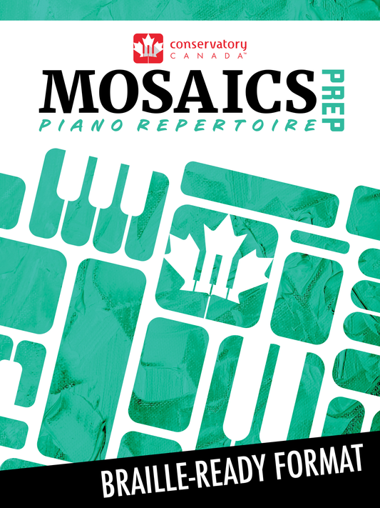 Mosaics Piano Repertoire Level Prep (Braille-Ready Format)