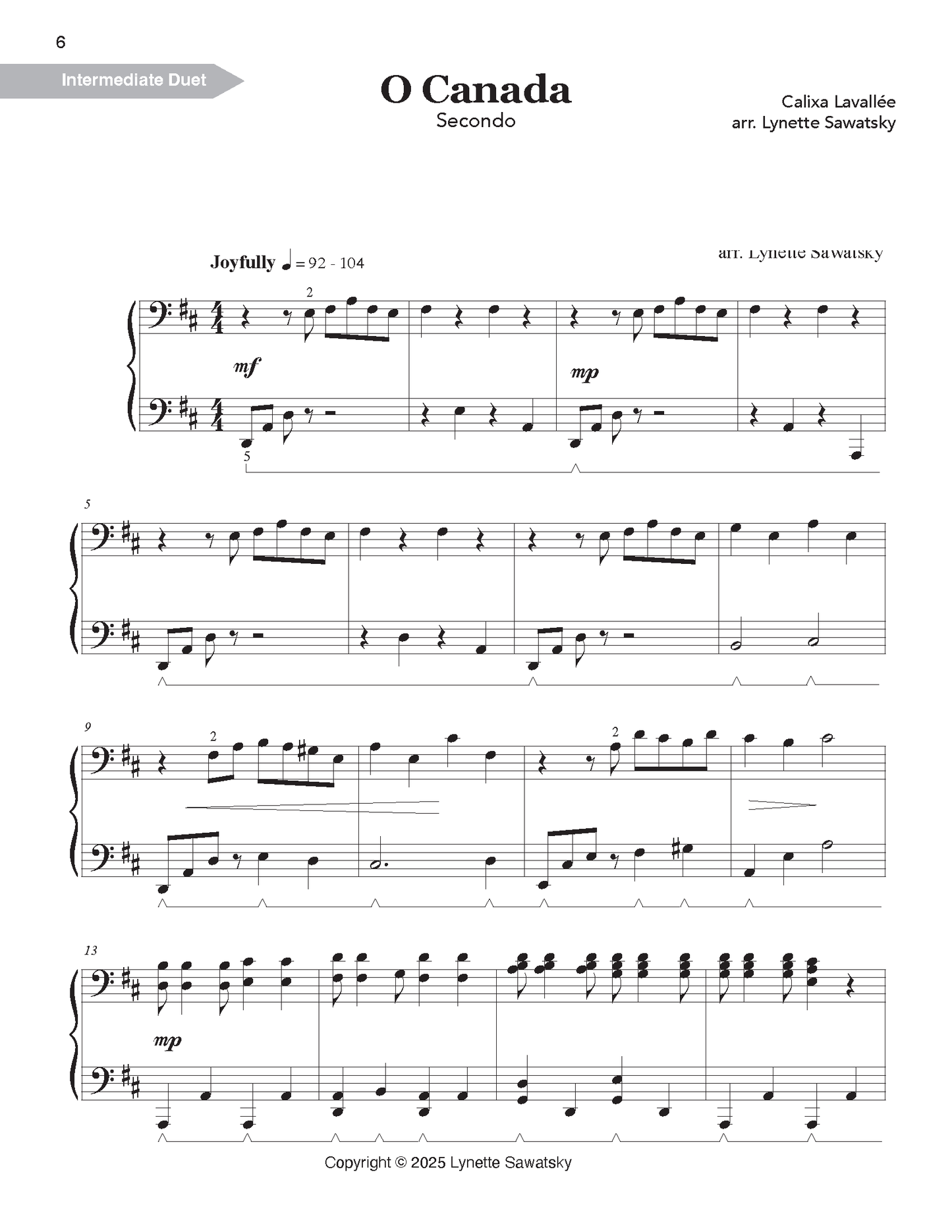 O Canada: A Collection of Piano Pieces Inspired by Our National Anthem (PDF Download)
