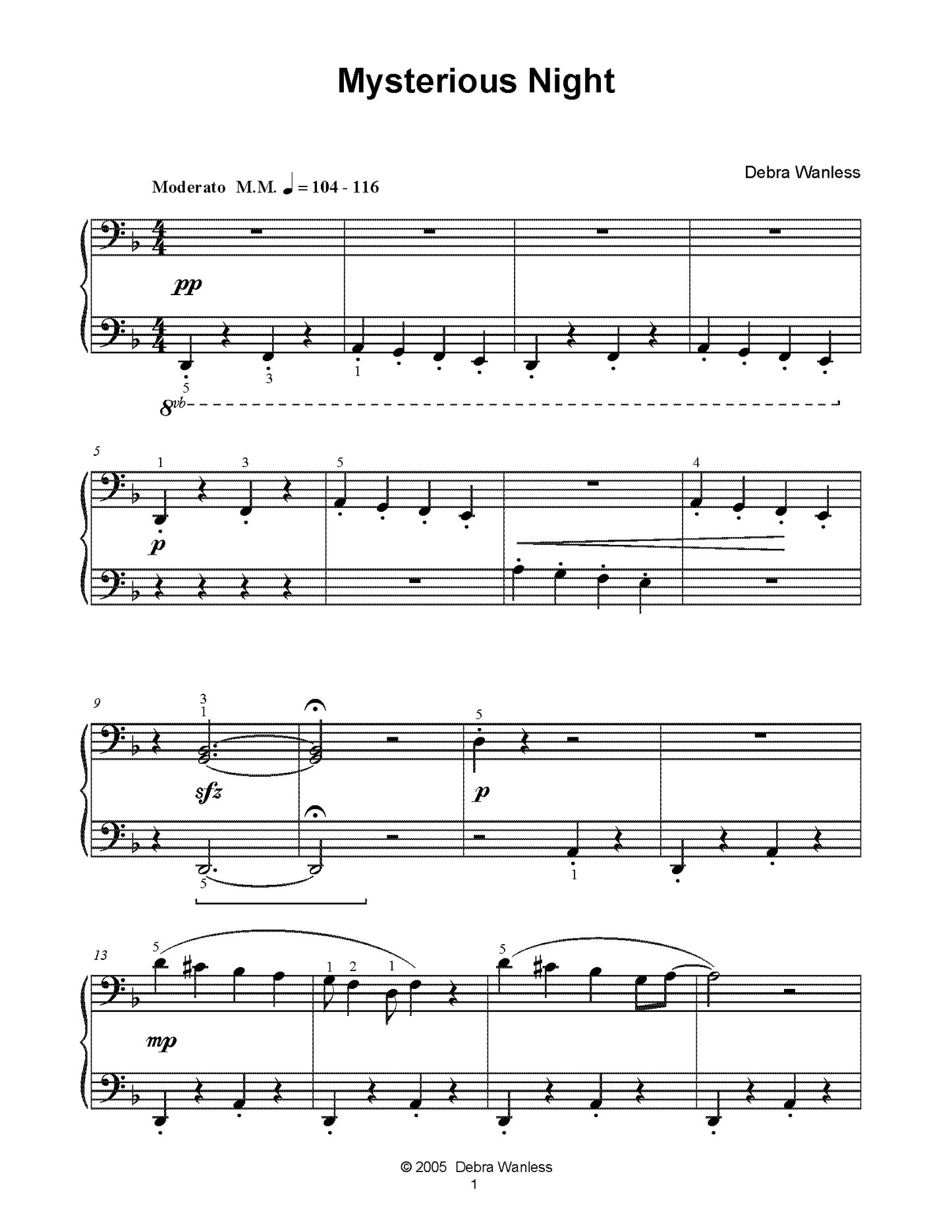 Mysterious Night (PDF Download)
