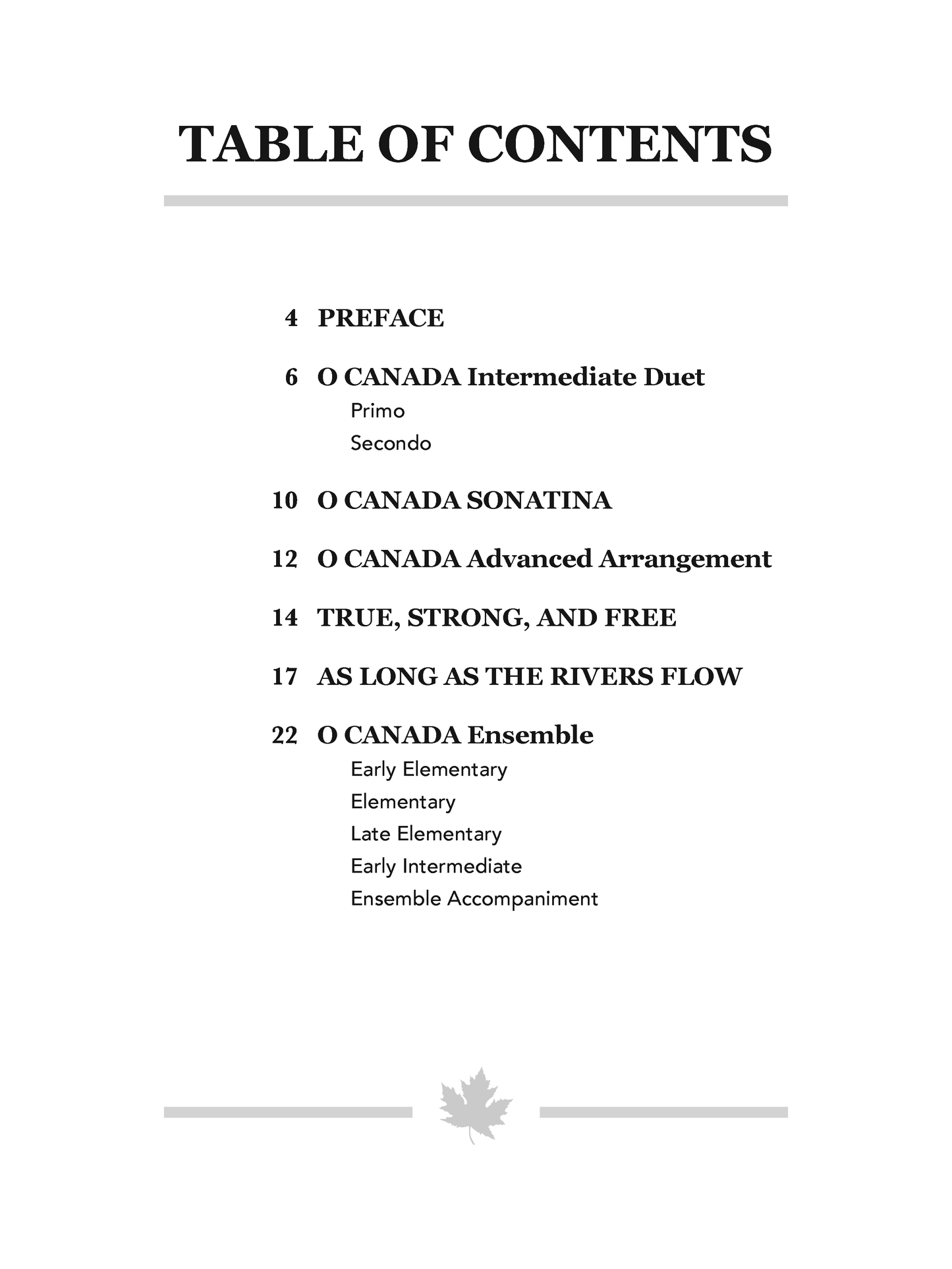 O Canada: A Collection of Piano Pieces Inspired by Our National Anthem