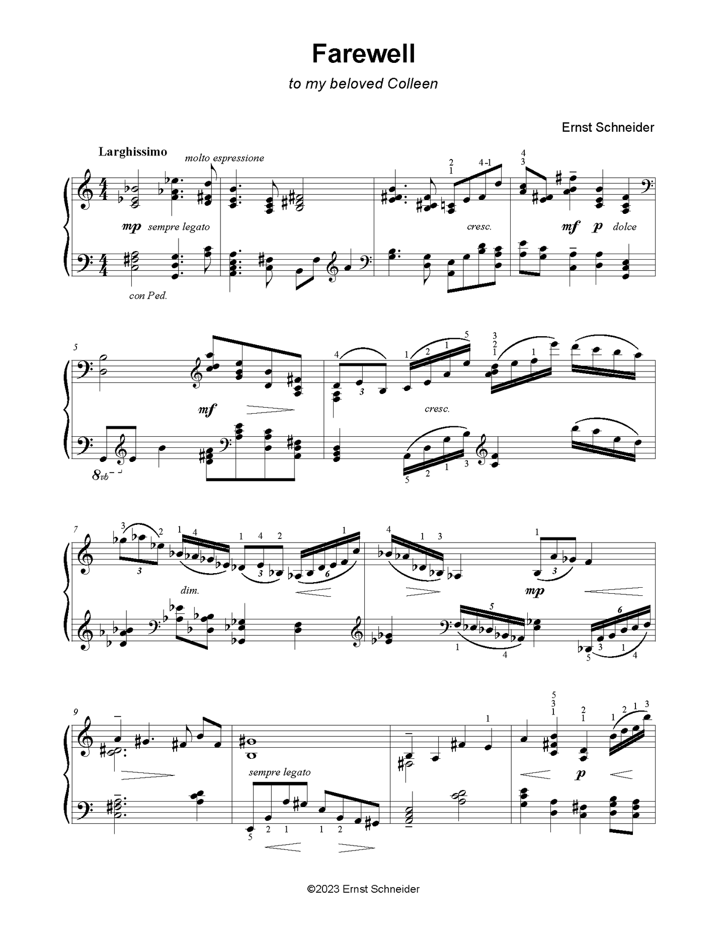 Farewell - Northern Lights Lvl 10 Advanced Piano Solo (PDF Download)