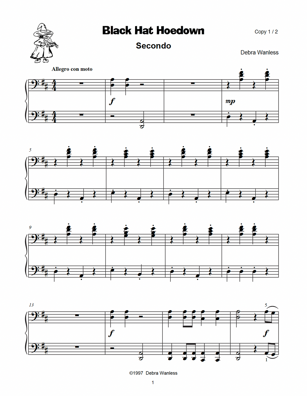 Black Hat Hoedown Duet (PDF Download)
