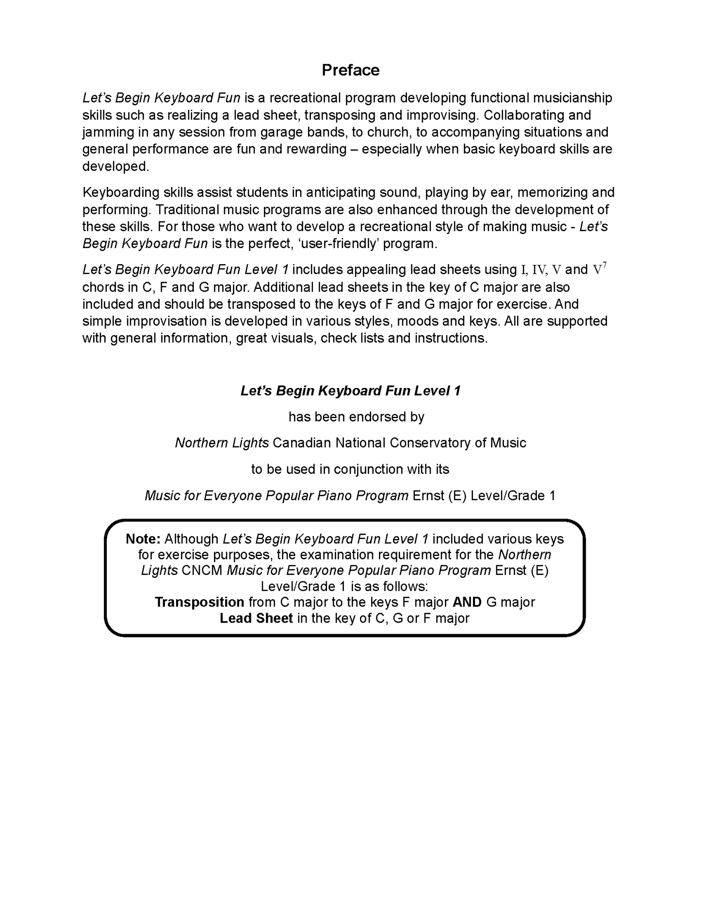 'Let's Begin' Keyboard Fun Level 1 (PDF Download)