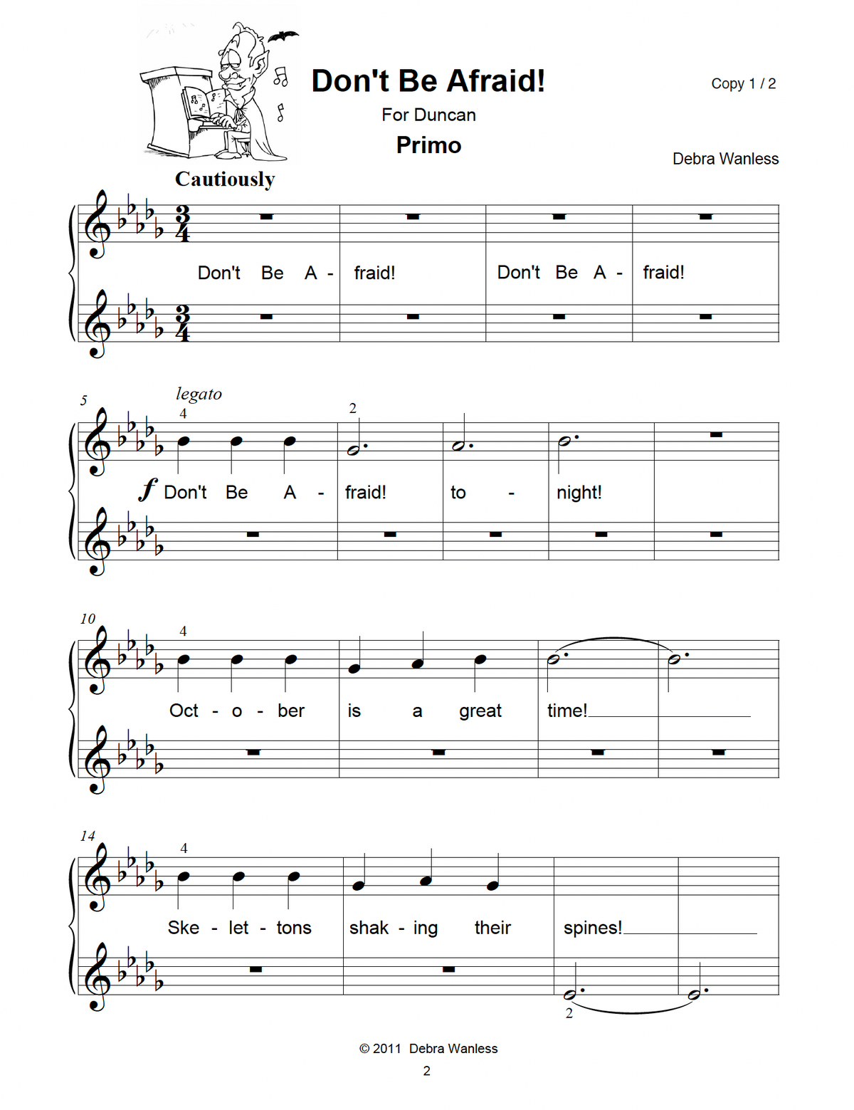 Don't Be Afraid Duet (PDF Download)