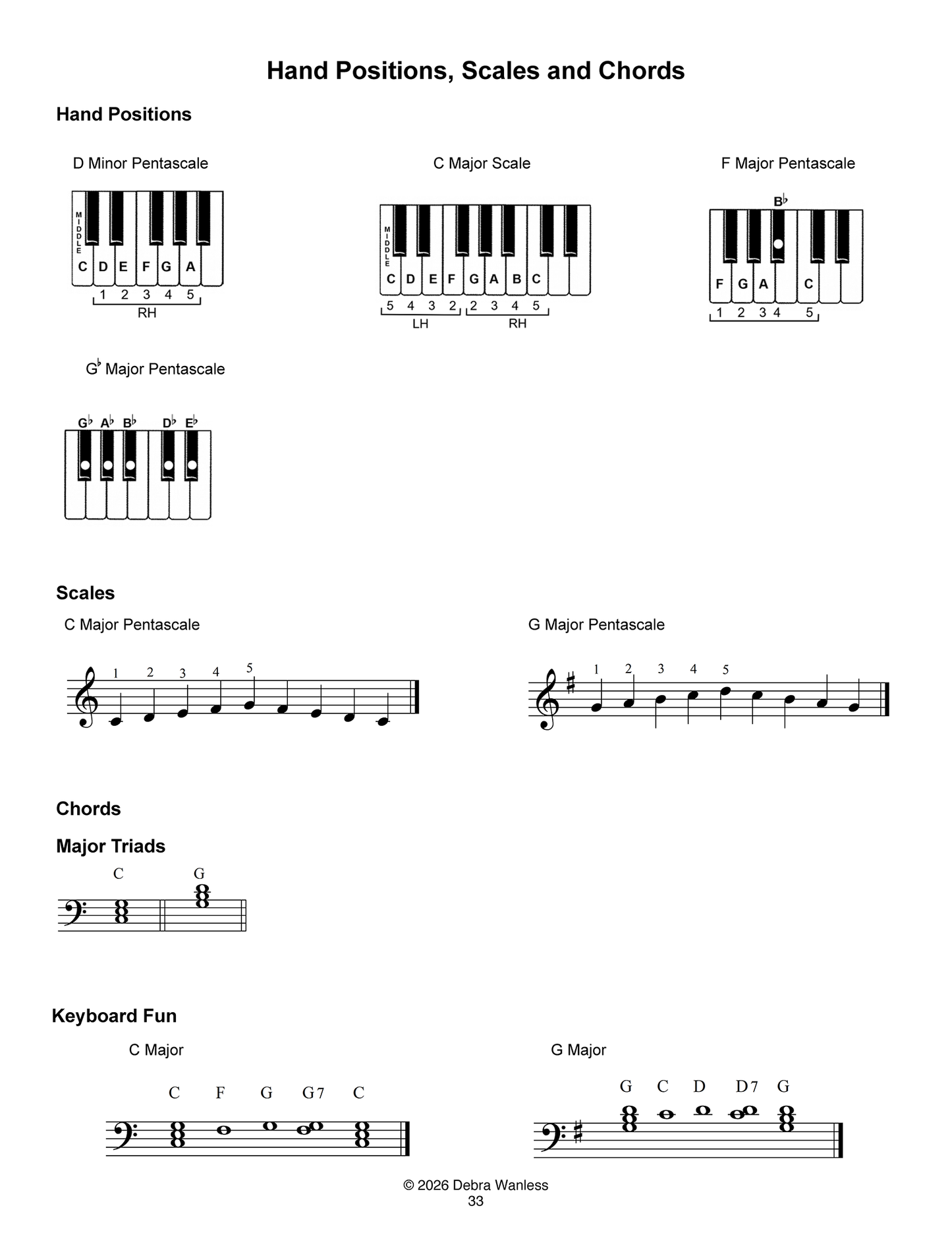 'Let's Begin' Keyboard Fun Level D (PDF Download)
