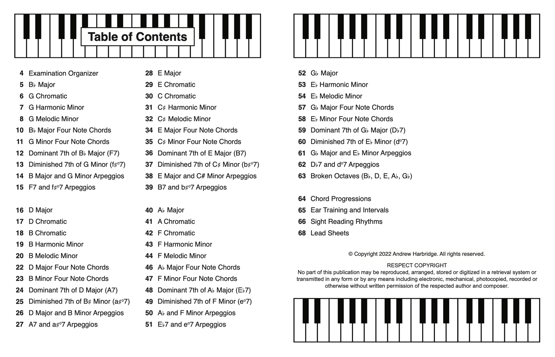 Table of Contents for easiest technique book 8