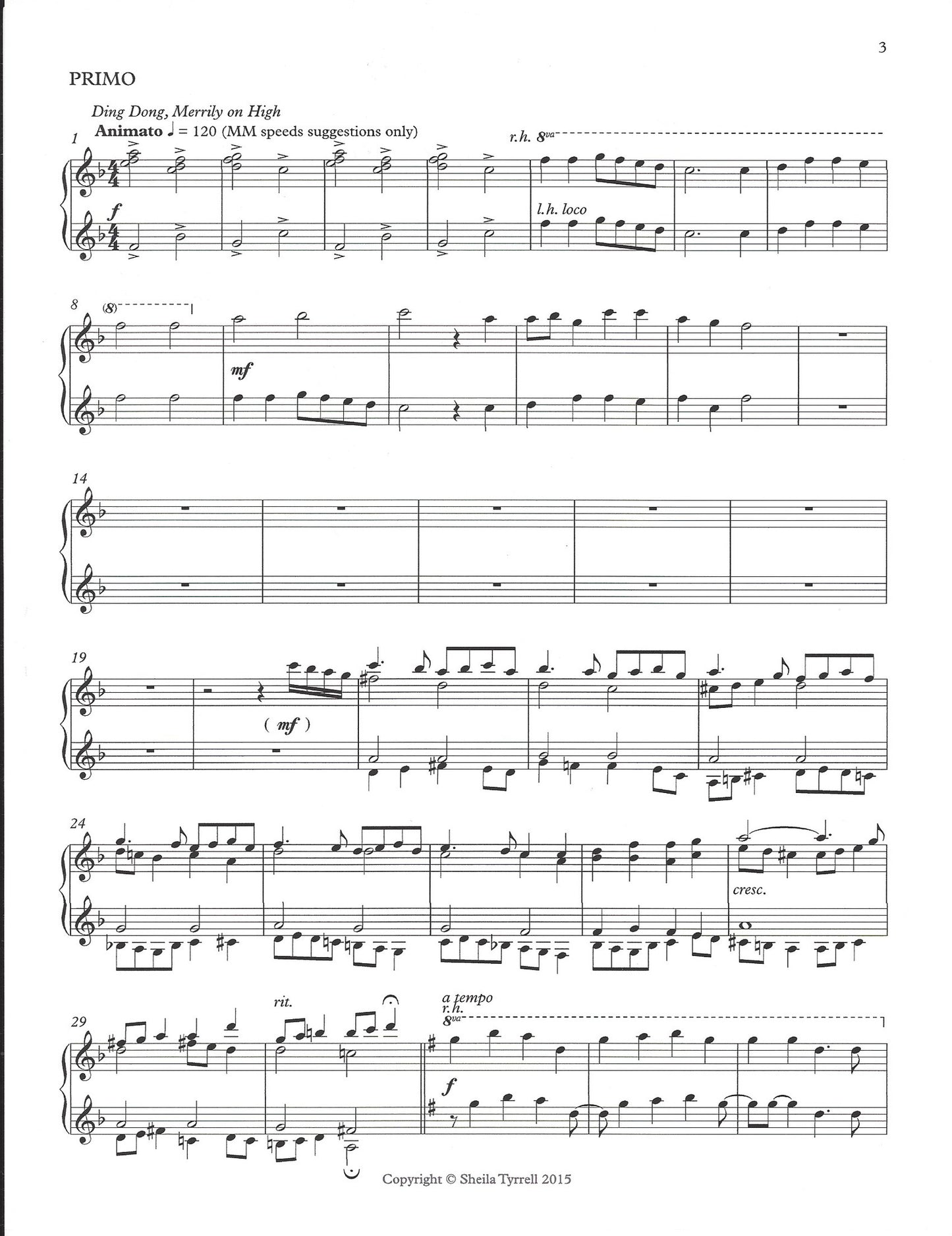 Four Hands Four Carols (PDF Download)