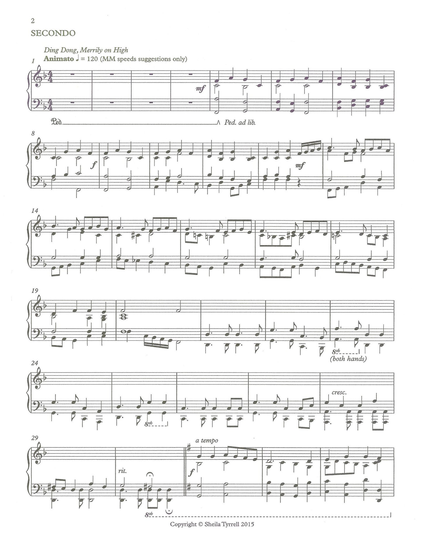 Four Hands Four Carols (PDF Download)